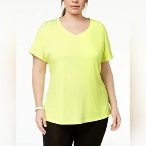 ID Ideology Women's Plus Size Rapidry V-Neck Performance T-Shirt barbell 4X